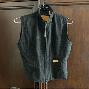 Powder River Outfitters Panhandle Slim Wool Zip Vest Charcoal Grey Small